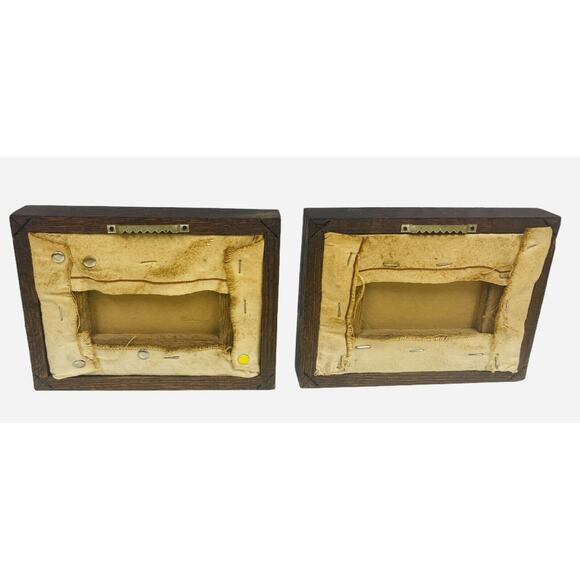 2 Cross Stitch Amish Country Plow Wheelbarrow Framed Hand Stitched Embroidered - Picture 8 of 12